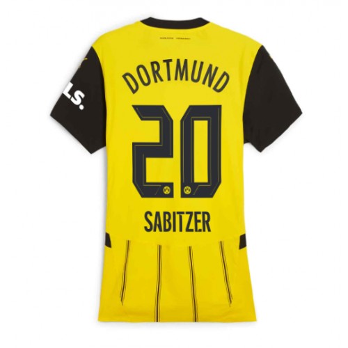 Fotbalové Dres Borussia Dortmund Marcel Sabitzer #20 Dámské Domácí 2024-25 Krátký Rukáv